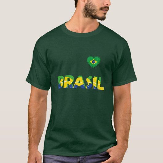 Hart en ziel voor Brazilië! T-shirt (Voorkant)