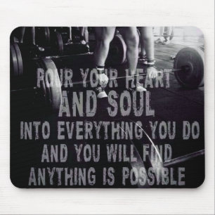 Hart en Ziel - Workout Motivatie Muismat