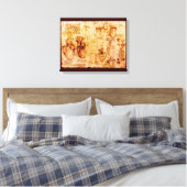 Hart en zijn bloedvaten, bruin canvas afdruk (Insitu (Slaapkamer))