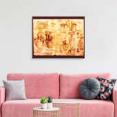 Hart en zijn bloedvaten, bruin canvas afdruk (Insitu (Woonkamer))