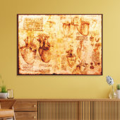 Hart en zijn bloedvaten, bruin canvas afdruk (Insitu (Woonkamer))