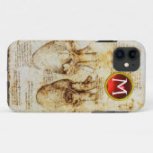 Hart En Zijn Bloedvaten Perkament Edelsteen Monogr Case-Mate iPhone Case (Achterkant (horizontaal))