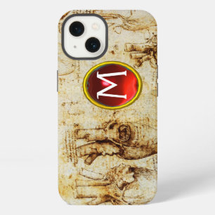 Hart En Zijn Bloedvaten Perkament Gem Monogram iPhone 13 Hoesje