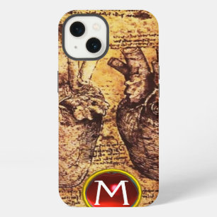 Hart En Zijn Bloedvaten Perkament Gem Monogram iPhone 13 Hoesje