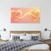 Hart Energie Stroom Canvas Afdruk (Insitu (Slaapkamer))