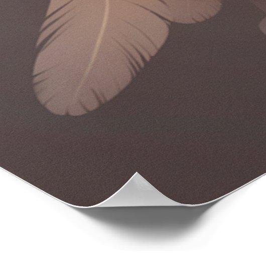 *~*~ Hart Engel Perzik Vleugels AP78 Opal Poster (Hoek)