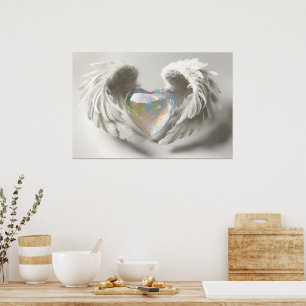 *~*~ Hart Engel Vleugels AP78 Crystal Opal Poster