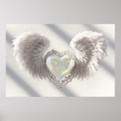 *~*~ Hart Engel Vleugels AP78 Opal Crystal Poster (Voorkant)