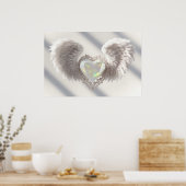 *~*~ Hart Engel Vleugels AP78 Opal Crystal Poster (Keuken)