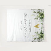 Hart Eucalyptus groen Vrijgezellenfeest Achtergron Wandkleed (Voorkant (horizontaal))