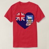 Hart Falklandeilanden T-shirt (Design voorkant)