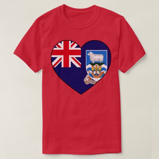 Hart Falklandeilanden T-shirt (Design voorkant)