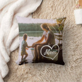 Hart familie foto script aangepaste cadeau werp ku kussen (Deken)