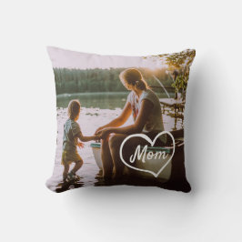 Hart familie foto script aangepaste cadeau werp ku kussen
