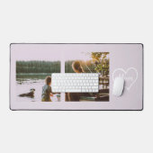 Hart Familie Foto Script Aangepaste Geschenk Burea Bureaumat (Keyboard & Muis)