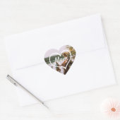 Hart Familie Foto Script Custom Cadeau Sticker (Envelop)