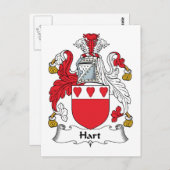 Hart Family Crest Briefkaart (Voorkant / Achterkant)