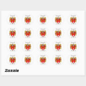 HART FAMILY CREST - HART WAPEN RONDE STICKER (Vel)