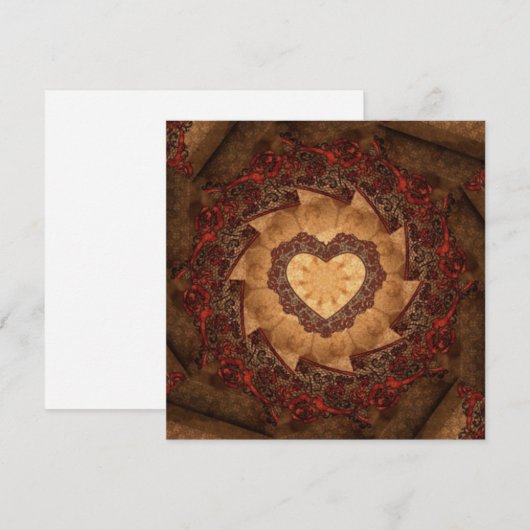  hart feestdagenkaart (Voorkant / Achterkant)