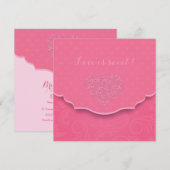 Hart Filigraan Uitnodiging (Voorkant / Achterkant)