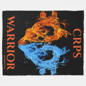 Hart/Flames...CRPS Fleece Deken (Voorkant (Horizontaal))