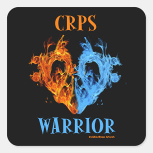 Hart/Flames...CRPS Vierkante Sticker