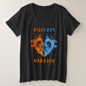 Hart/Flames...RSD/CRPS Grote Maat T-shirt (Design voorkant)