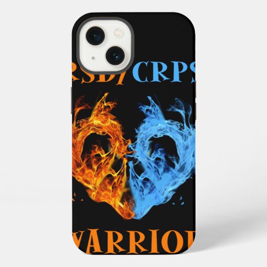 Hart/Flames...RSD/CRPS iPhone Hoesje (Achterkant)