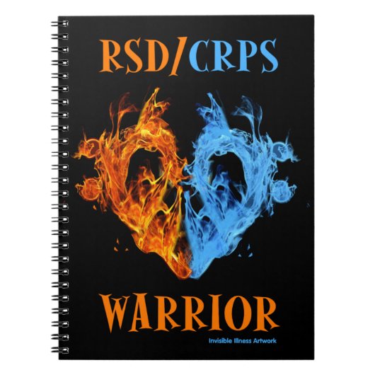 Hart/Flames...RSD/CRPS Notitieboek (Voorkant)