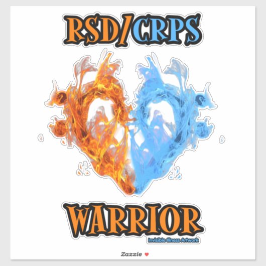 Hart/Flames...RSD/CRPS Sticker (Vel)