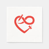 Hart Flebotomie Spuit Flebotomist BloedGift Servet (Voorkant)