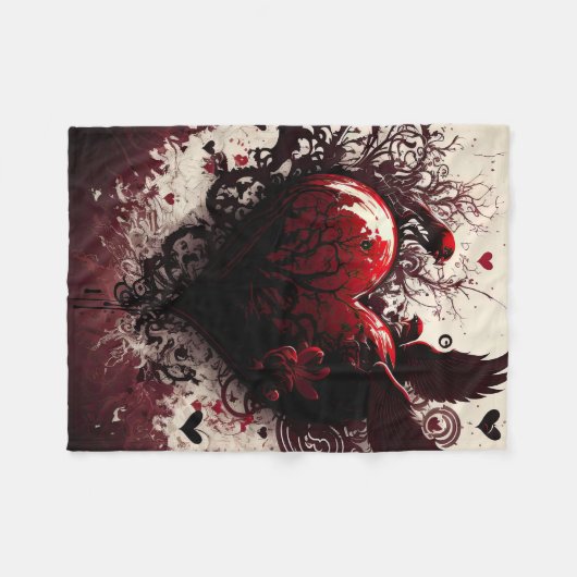 hart fleece deken (Voorkant (Horizontaal))