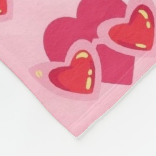 Hart Fleece Deken (Hoek)