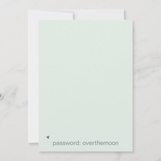 *~* Hart Floral Aqua AR6 QR WEDDING BEWAREN de DAT Kaart (Achterkant)