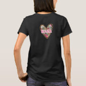 Hart Floral mam aanpassen T-shirt (Achterkant)