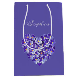  hart Floral Wreath Specialized Paars  Medium Cadeauzakje