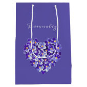  hart Floral Wreath Specialized Paars  Medium Cadeauzakje (Achterkant)