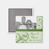 Hart fluistert / Bewaar de datum Magneet (Voorkant / Achterkant)