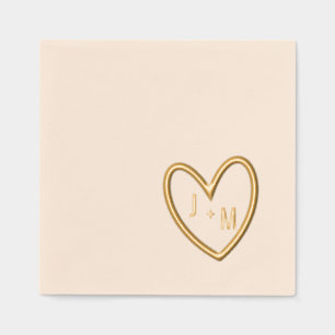 Hart Folie Stamped servetten