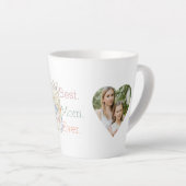 Hart Foto & Bloemen Ontwerp - Perfect Moederdag Latte Mok (Rechterhoek)