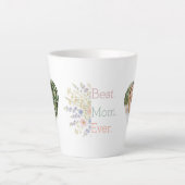 Hart Foto & Bloemen Ontwerp - Perfect Moederdag Latte Mok (Voorkant)