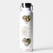 Hart Foto & Bloemen Ontwerp - Perfect Moederdag Waterfles (Voorkant)