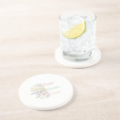 Hart Foto & Bloemen Ontwerp - Perfect Moederdag Zandsteen Onderzetter (Zijkant)