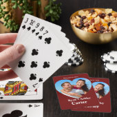 Hart Foto Bruiloft Bruid & Bruidegom Pokerkaarten (Insitu)