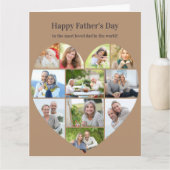 Hart Foto Collage 11 Pic Vaderdag Kaart (Voorkant)