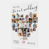 Hart Foto Collage 29 Afbeelding Bruiloft Welkom Acryl Bord (Hoek)