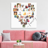 Hart Foto Collage 29 Family Afbeelding Big Square Canvas Afdruk (Insitu (Woonkamer))