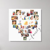 Hart Foto Collage 29 Family Afbeelding Big Square Canvas Afdruk (Voorkant)