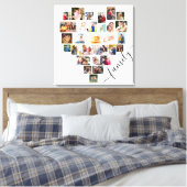 Hart Foto Collage 29 Family Afbeelding Big Square Canvas Afdruk (Insitu (Slaapkamer))