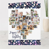 Hart Foto Collage 36 Pic Hearts Any Age Birthday Kaart (Voorkant)